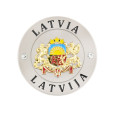 Latvijas ģerboņa apaļš magnēts